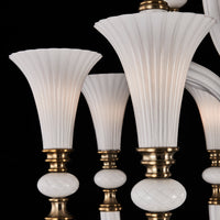 44'' Bianca 16 Light Winter Brass Chandelier