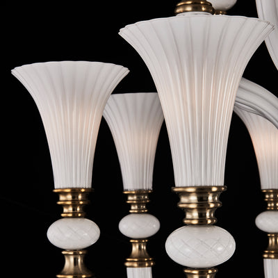 44'' Bianca 16 Light Winter Brass Chandelier