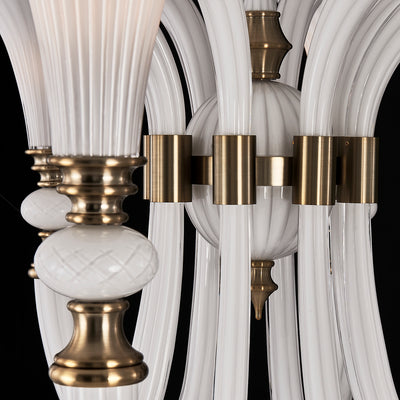44'' Bianca 16 Light Winter Brass Chandelier