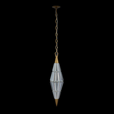 44'' Allungato 1 Light True Brass Pendant