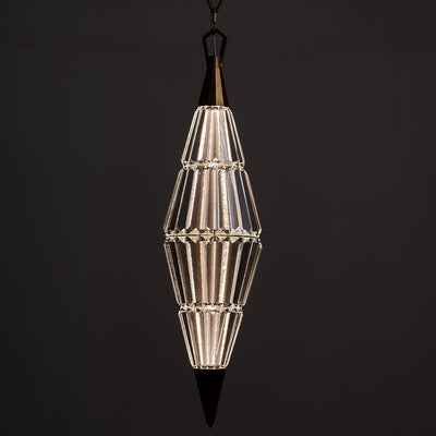 44'' Allungato 1 Light True Brass Pendant