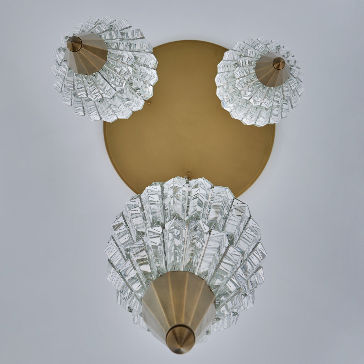 Allungato 3 Light True Brass Multi-Pendant