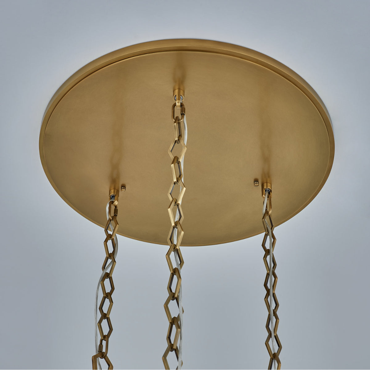 Allungato 3 Light True Brass Multi-Pendant