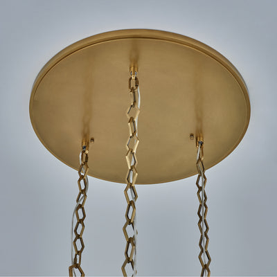 Allungato 3 Light True Brass Multi-Pendant