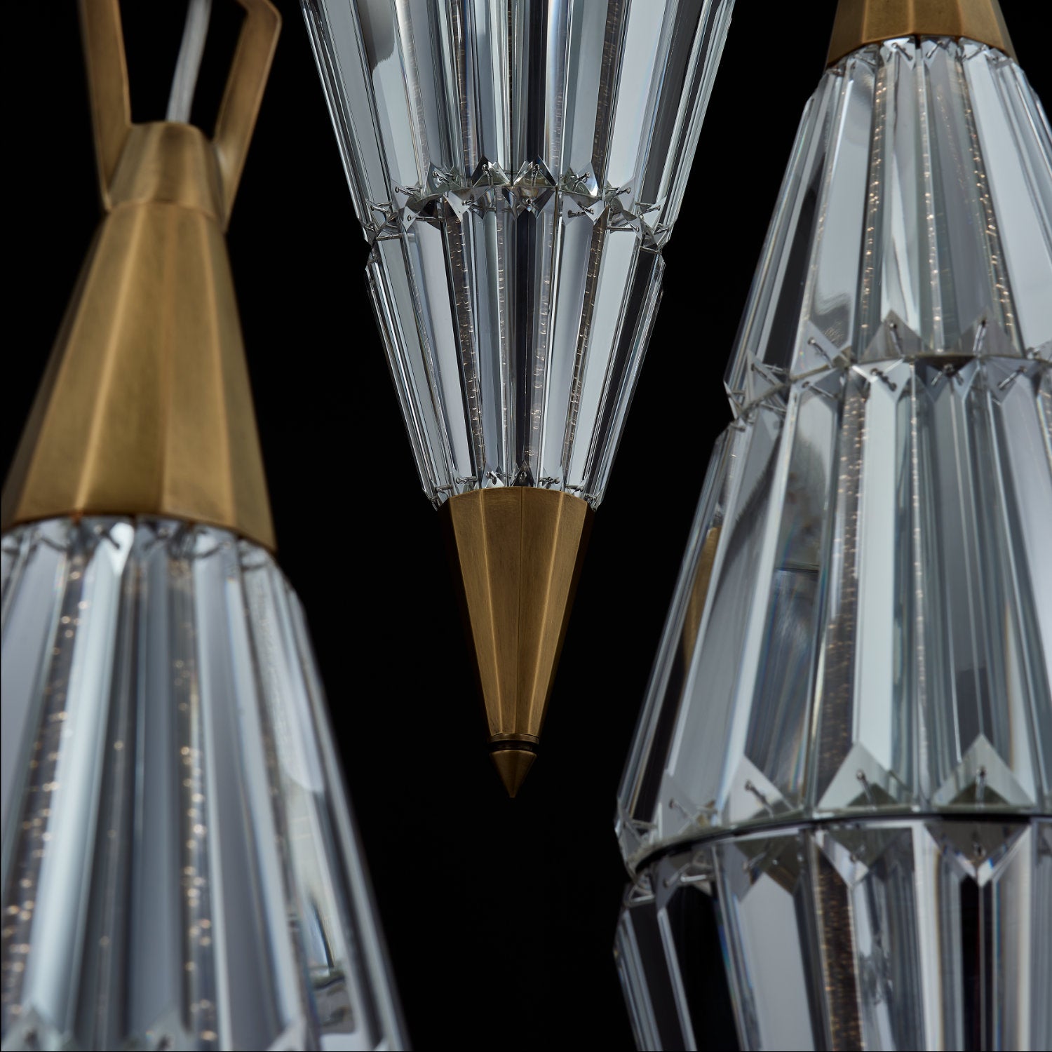 Allungato 5 Light True Brass Multi-Pendant