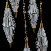 Allungato 5 Light True Brass Multi-Pendant