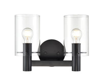 15'' Apolla Matte Black 2 Light Bath Vanity