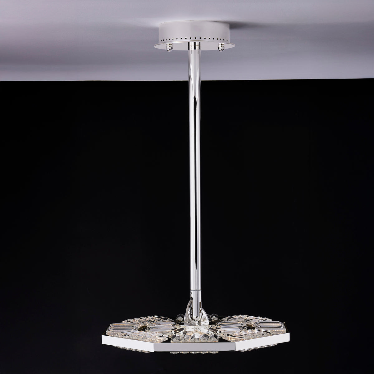 21'' Tempo 1 Light Silver Chandelier