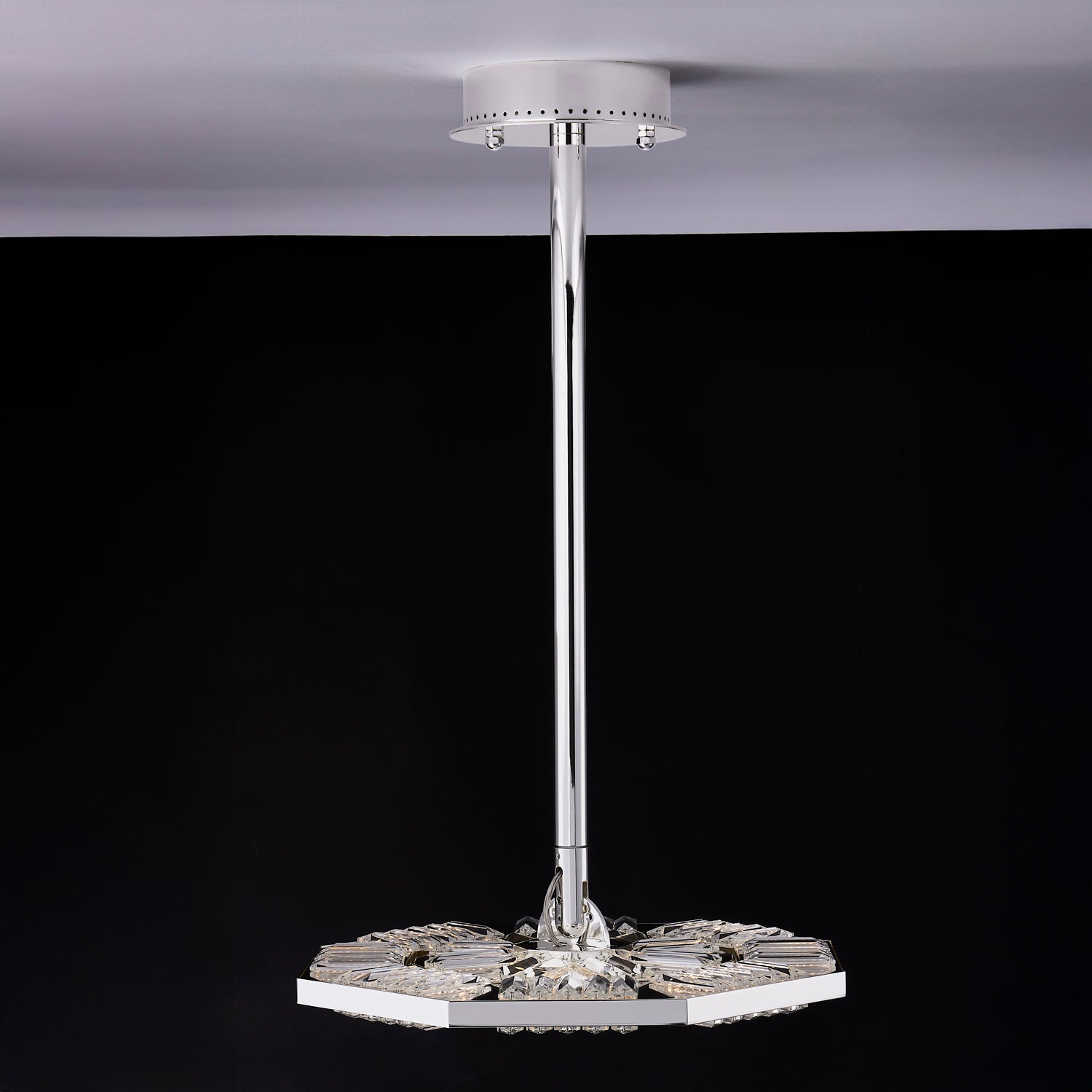21'' Tempo 1 Light Silver Chandelier