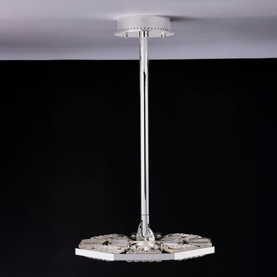 21'' Tempo 1 Light Silver Chandelier
