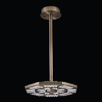 21'' Tempo 1 Light Winter Brass Chandelier