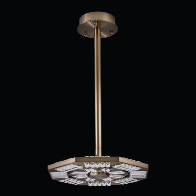 21'' Tempo 1 Light Winter Brass Chandelier