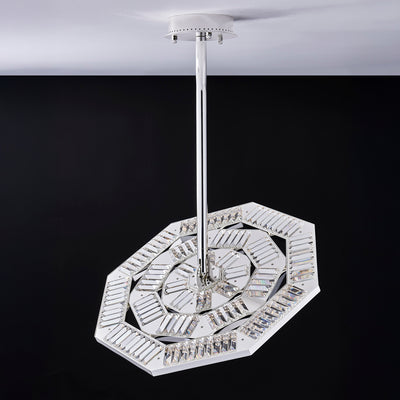 30'' Tempo 1 Light Silver Chandelier