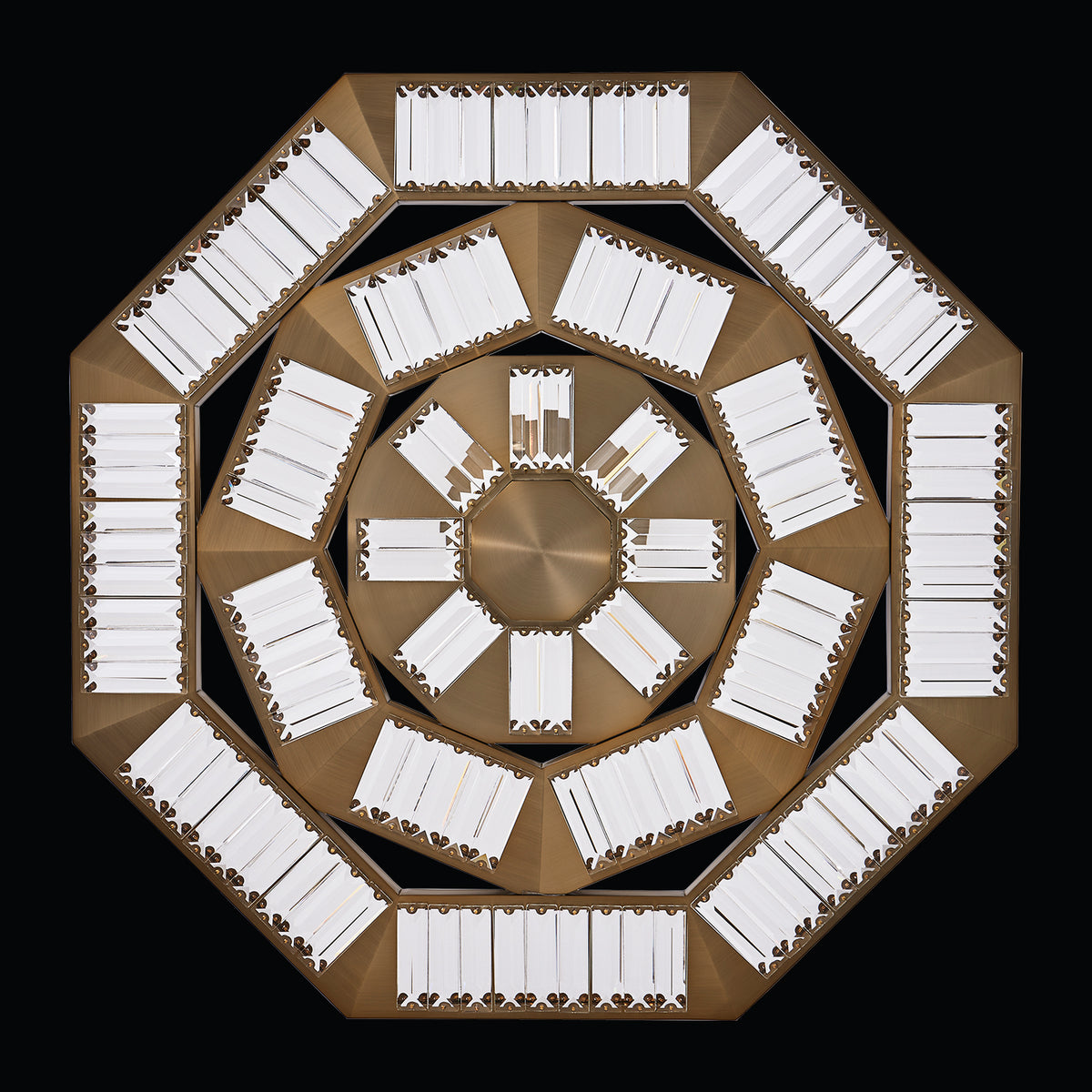 30'' Tempo 1 Light Winter Brass Chandelier