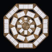 30'' Tempo 1 Light Winter Brass Chandelier