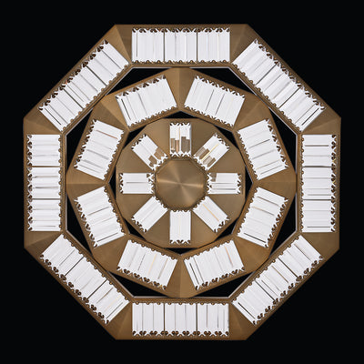 30'' Tempo 1 Light Winter Brass Chandelier
