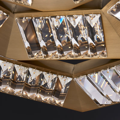 30'' Tempo 1 Light Winter Brass Chandelier