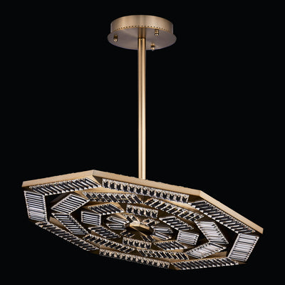 47'' Tempo 1 Light Winter Brass Chandelier