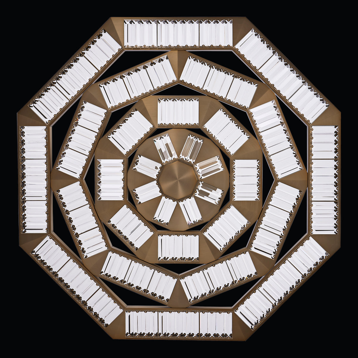 47'' Tempo 1 Light Winter Brass Chandelier