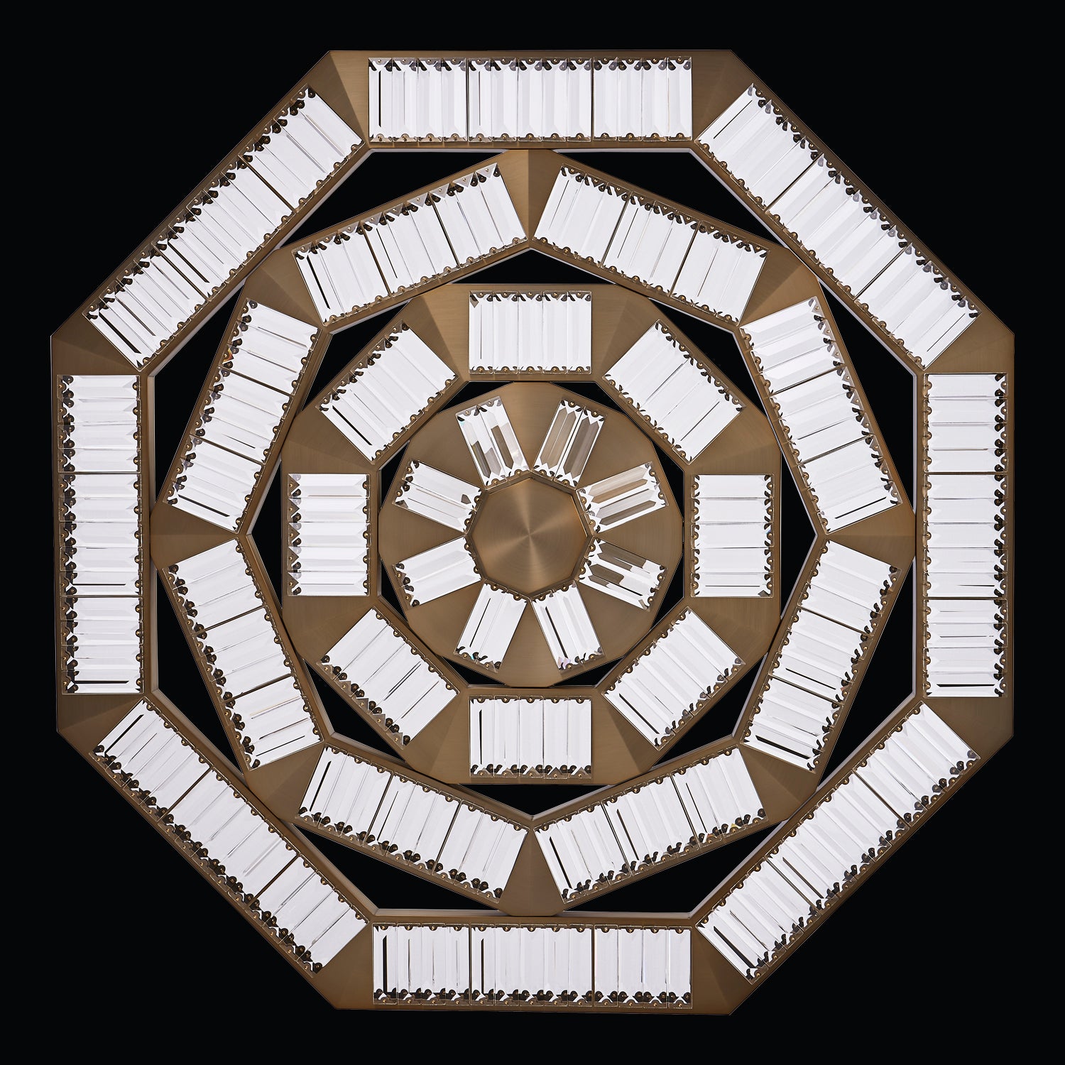 47'' Tempo 1 Light Winter Brass Chandelier