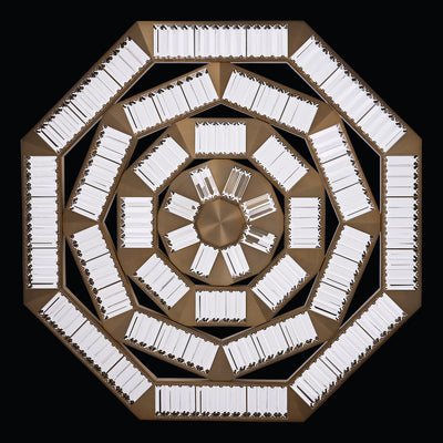 47'' Tempo 1 Light Winter Brass Chandelier