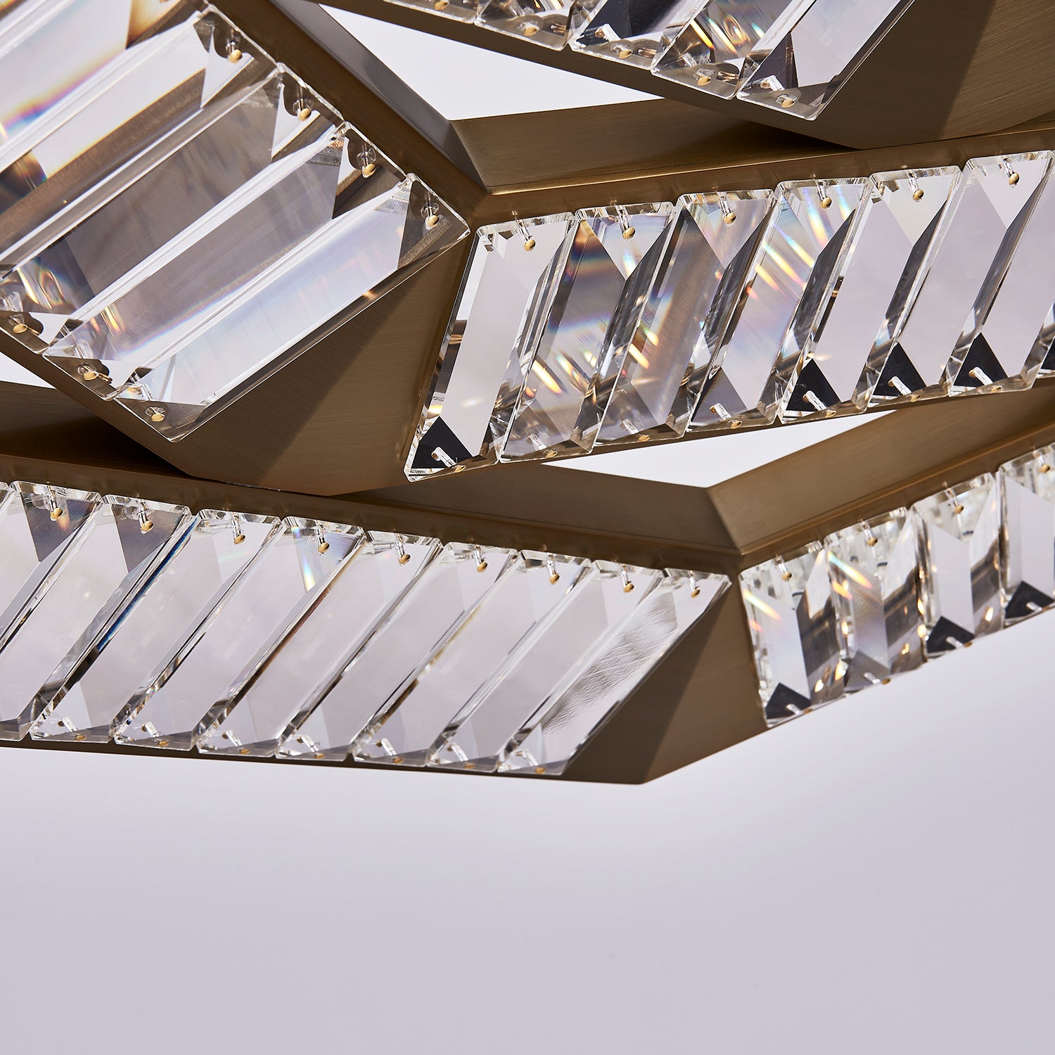 47'' Tempo 1 Light Winter Brass Chandelier