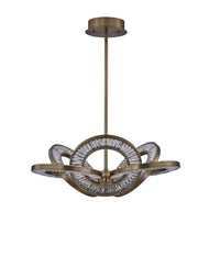 15'' Rotondo 1 Light Winter Brass Chandelier