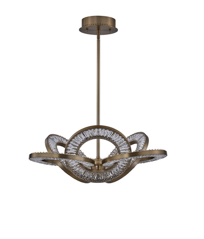 15'' Rotondo 1 Light Winter Brass Chandelier