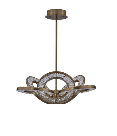 15'' Rotondo 1 Light Winter Brass Chandelier