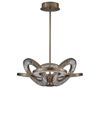 15'' Rotondo 1 Light Winter Brass Chandelier