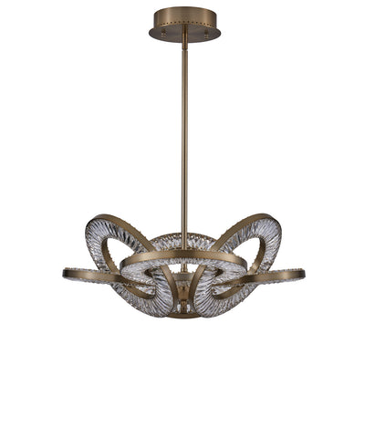15'' Rotondo 1 Light Winter Brass Chandelier