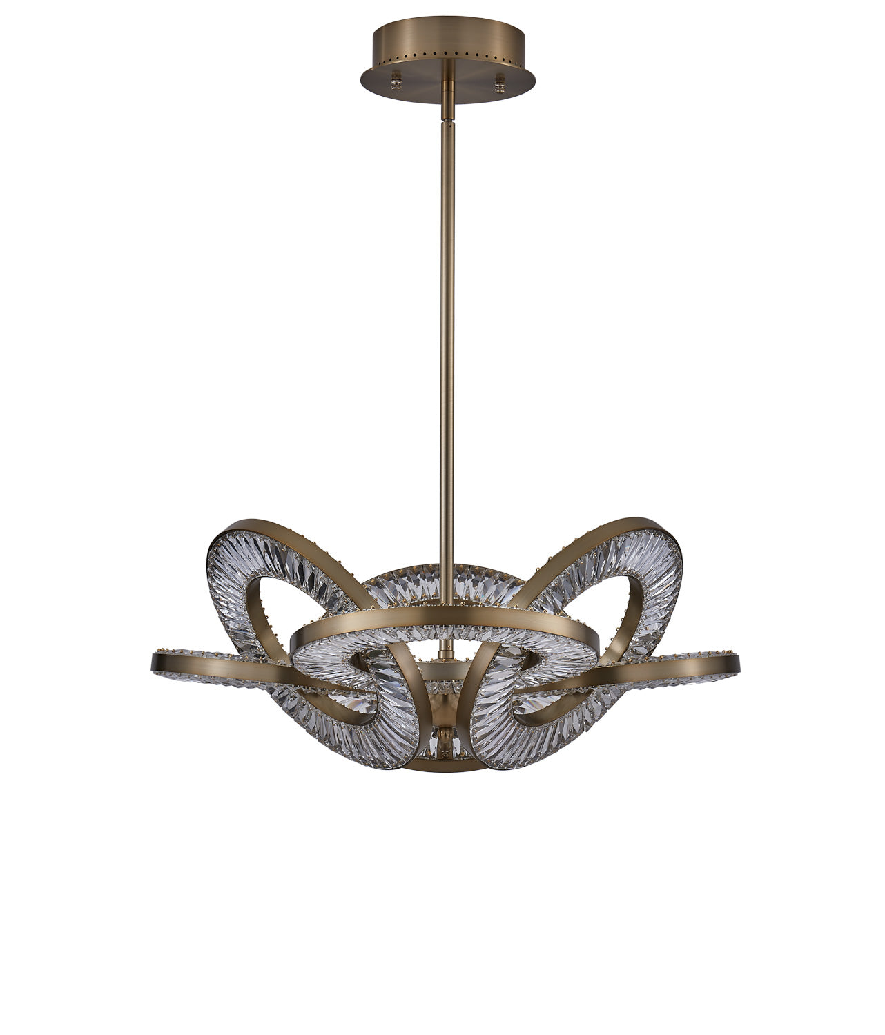 15'' Rotondo 1 Light Winter Brass Chandelier