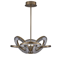 15'' Rotondo 1 Light Winter Brass Chandelier