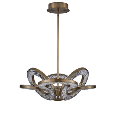15'' Rotondo 1 Light Winter Brass Chandelier