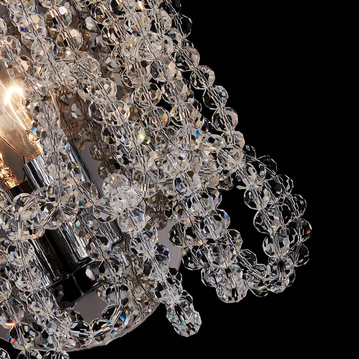 7'' Loops 2 Light Chrome Wall Sconce