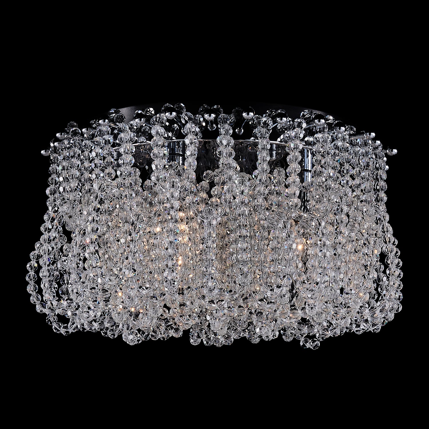 7.5'' Loops 3 Light Chrome Flush Mount