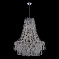 42'' Loops 21 Light Chrome Chandelier