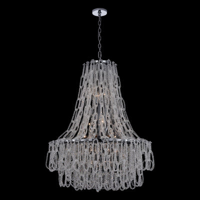 42'' Loops 21 Light Chrome Chandelier