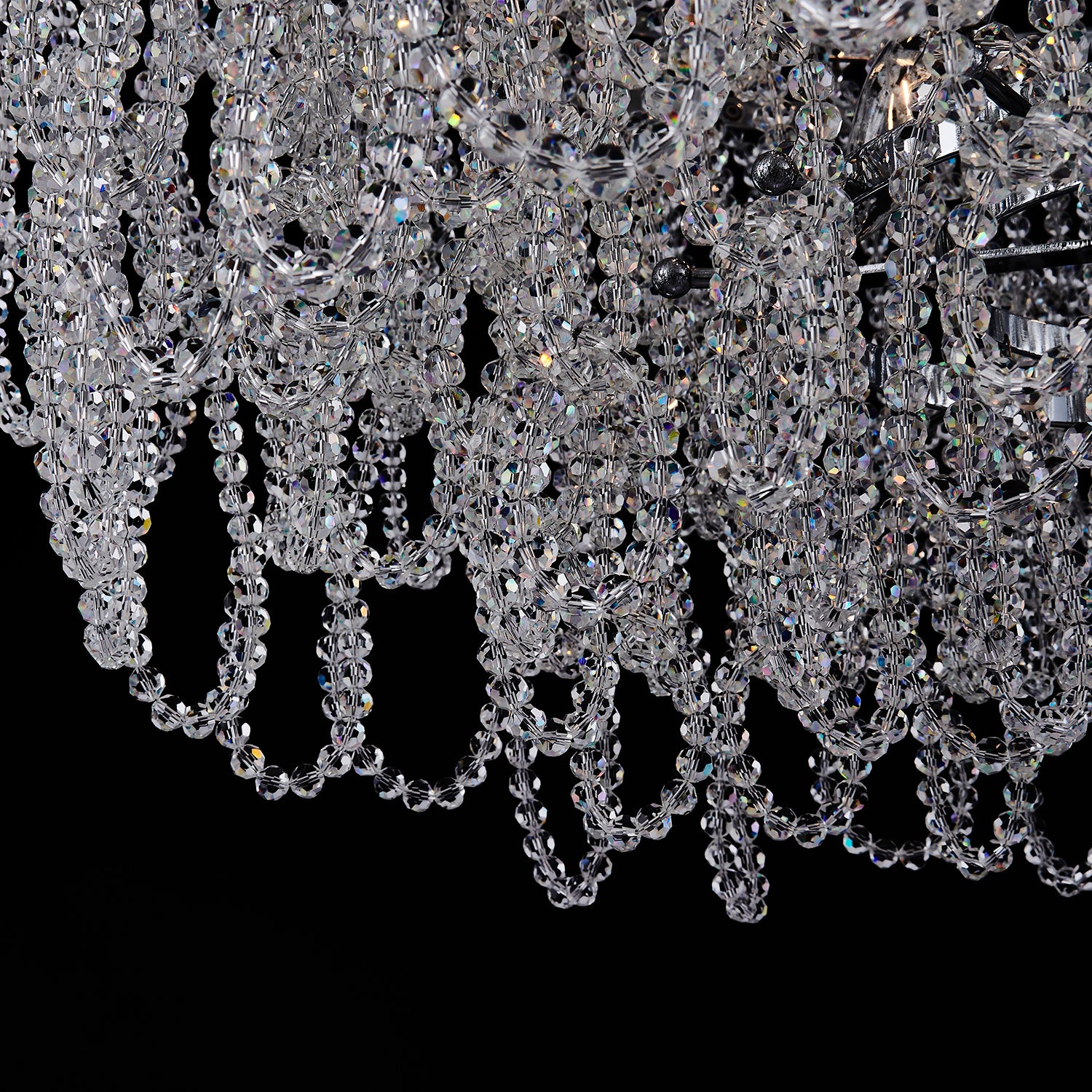 42'' Loops 21 Light Chrome Chandelier