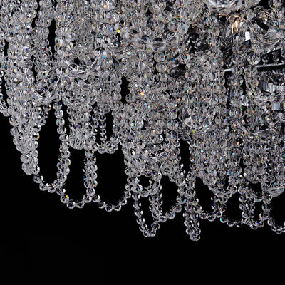 42'' Loops 21 Light Chrome Chandelier