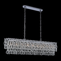 Loops 9 Light Chrome Linear Pendant