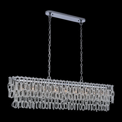 Loops 9 Light Chrome Linear Pendant