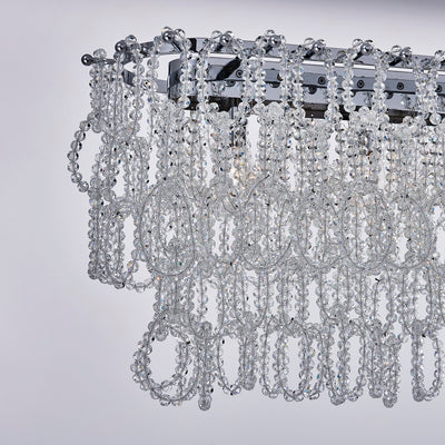Loops 9 Light Chrome Linear Pendant