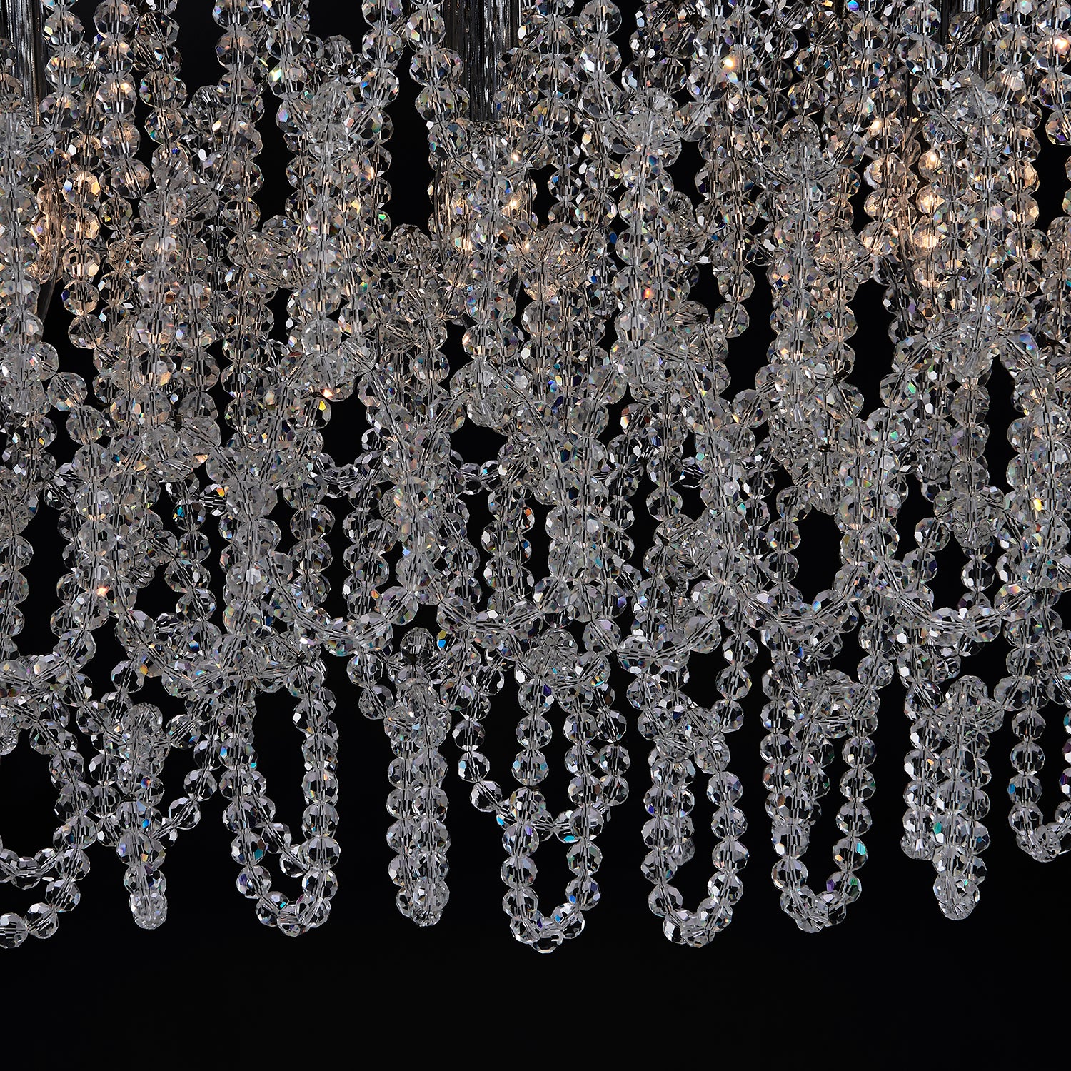 Loops 9 Light Chrome Linear Pendant