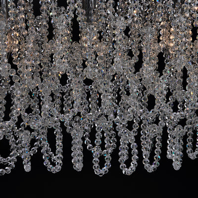 Loops 9 Light Chrome Linear Pendant