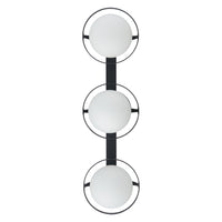 Parker 24-inch 3-light Matte Black Vanity Light with Etched Opal Glass Shades