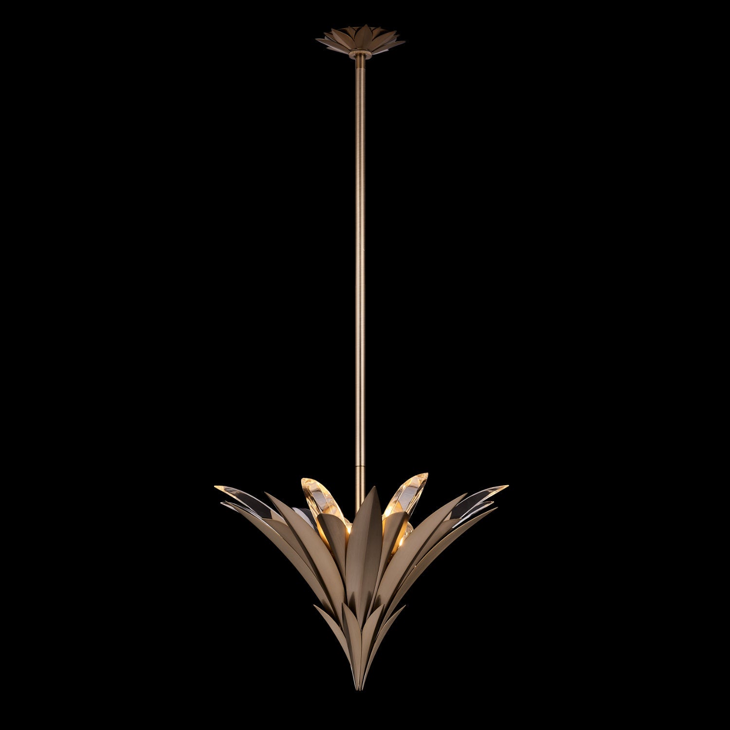 16'' Roche 3 Light Winter Brass Pendant