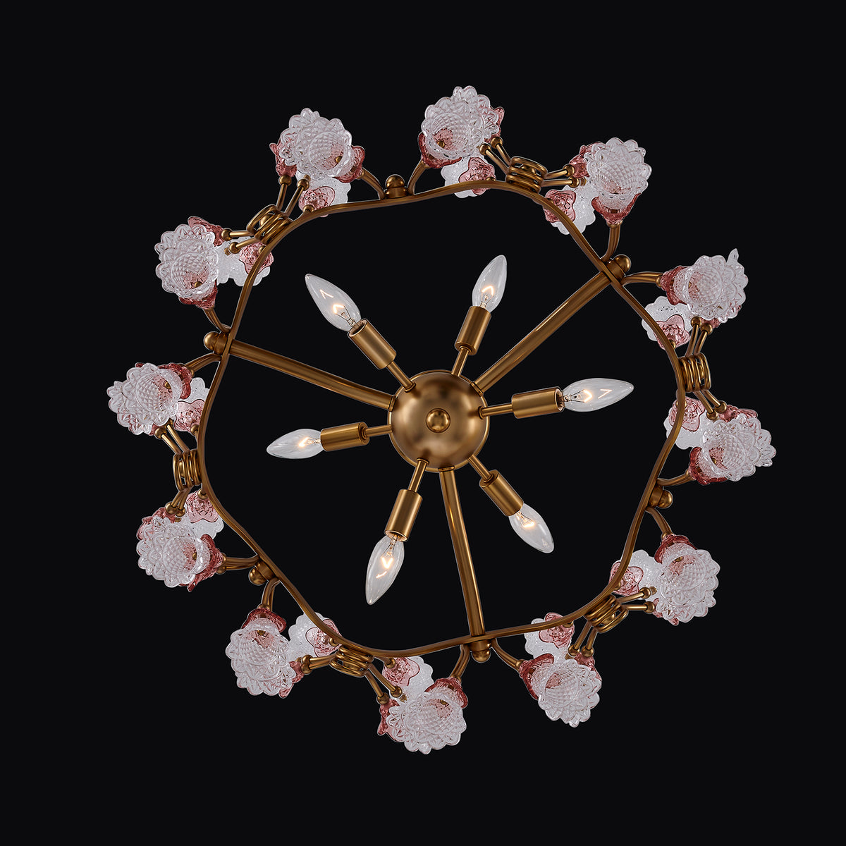 22.5'' Bella 6 Light Antique Brass Chandelier