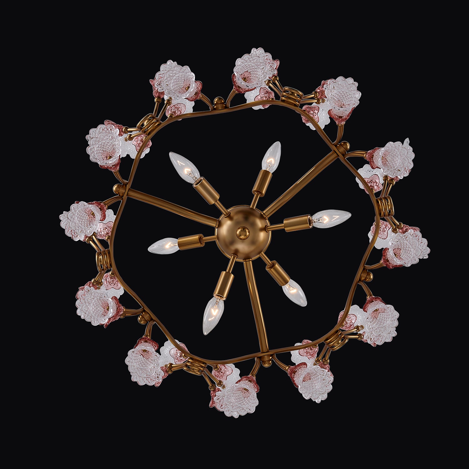 22.5'' Bella 6 Light Antique Brass Chandelier