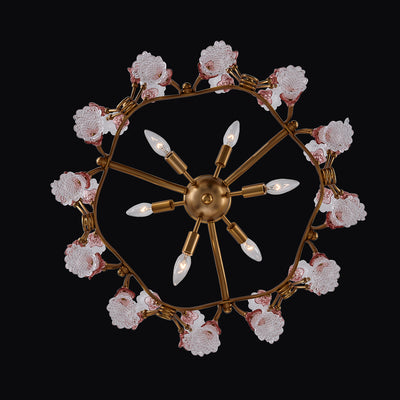 22.5'' Bella 6 Light Antique Brass Chandelier